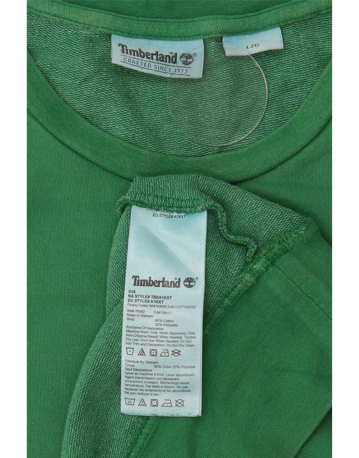 Timberland Hombre Sudadera Jumper Grande Algodón Verde