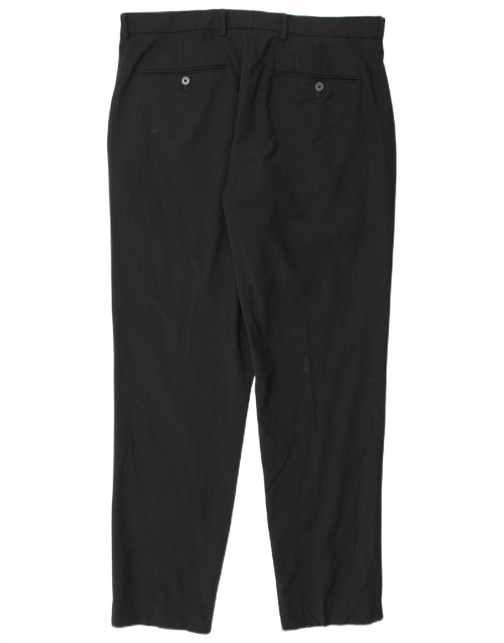 Marks & Spencer Pantalones de traje ajustados Autograph para hombre W34 L31 Lana negra
