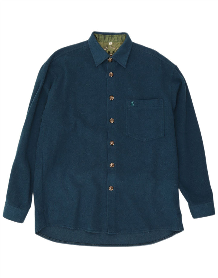 Camisa Daniel Hechter Hombre Lana Turquesa Mediana