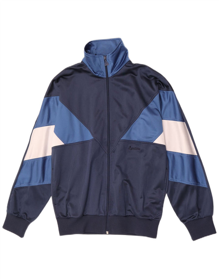 Active - Chaqueta de chándal para hombre, color azul marino medio, color block