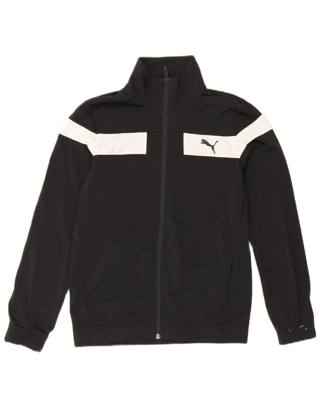 Puma Chaqueta de chándal para niño 11-12 años Negro Colorblock Poliéster