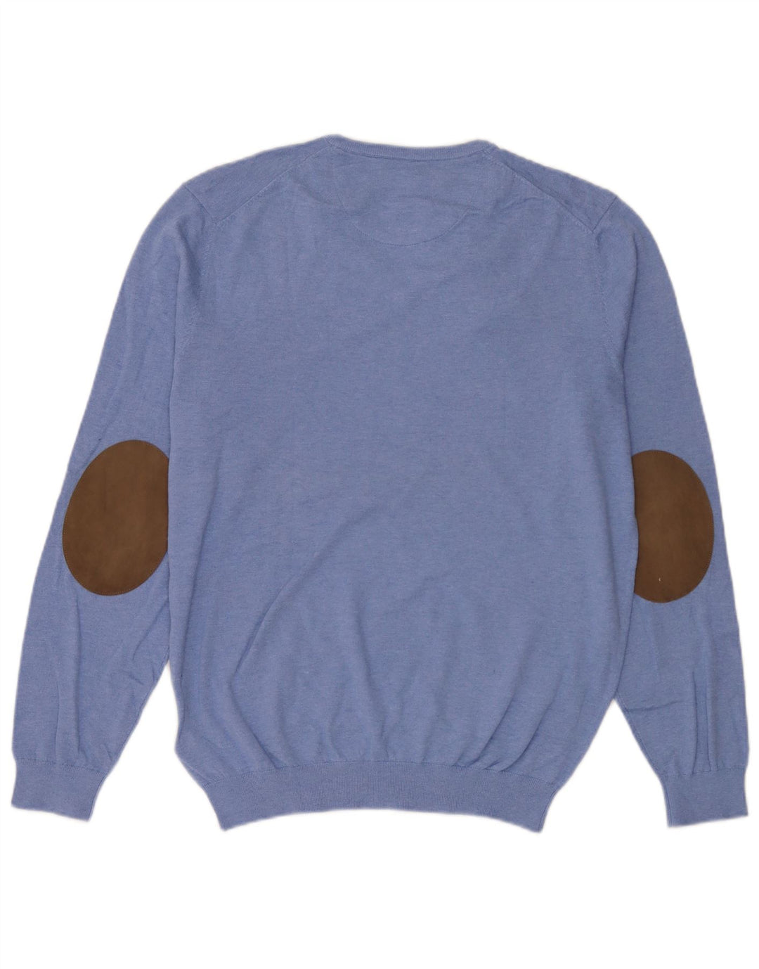 Massimo Dutti Jersey Hombre Cuello Pico XL Azul Algodón