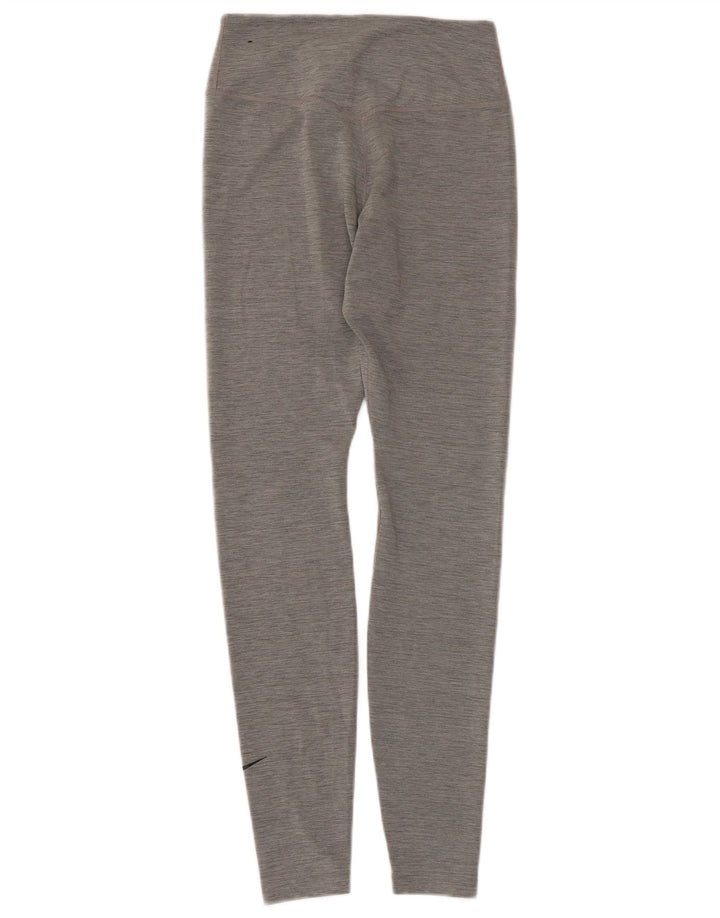 Nike - Leggings Dri Fit para mujer (talla 8), poliéster moteado gris pequeño