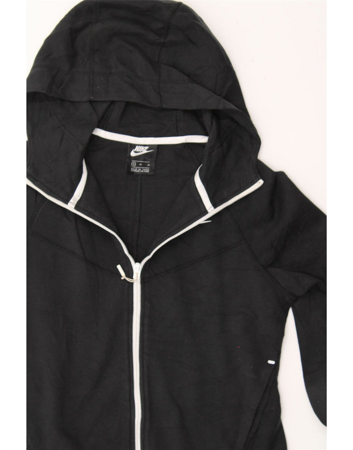 NIKE Womens Zip Hoodie Sweater UK 14 Medium Black Vintage Nike and Second-Hand Nike from Messina Hembry 