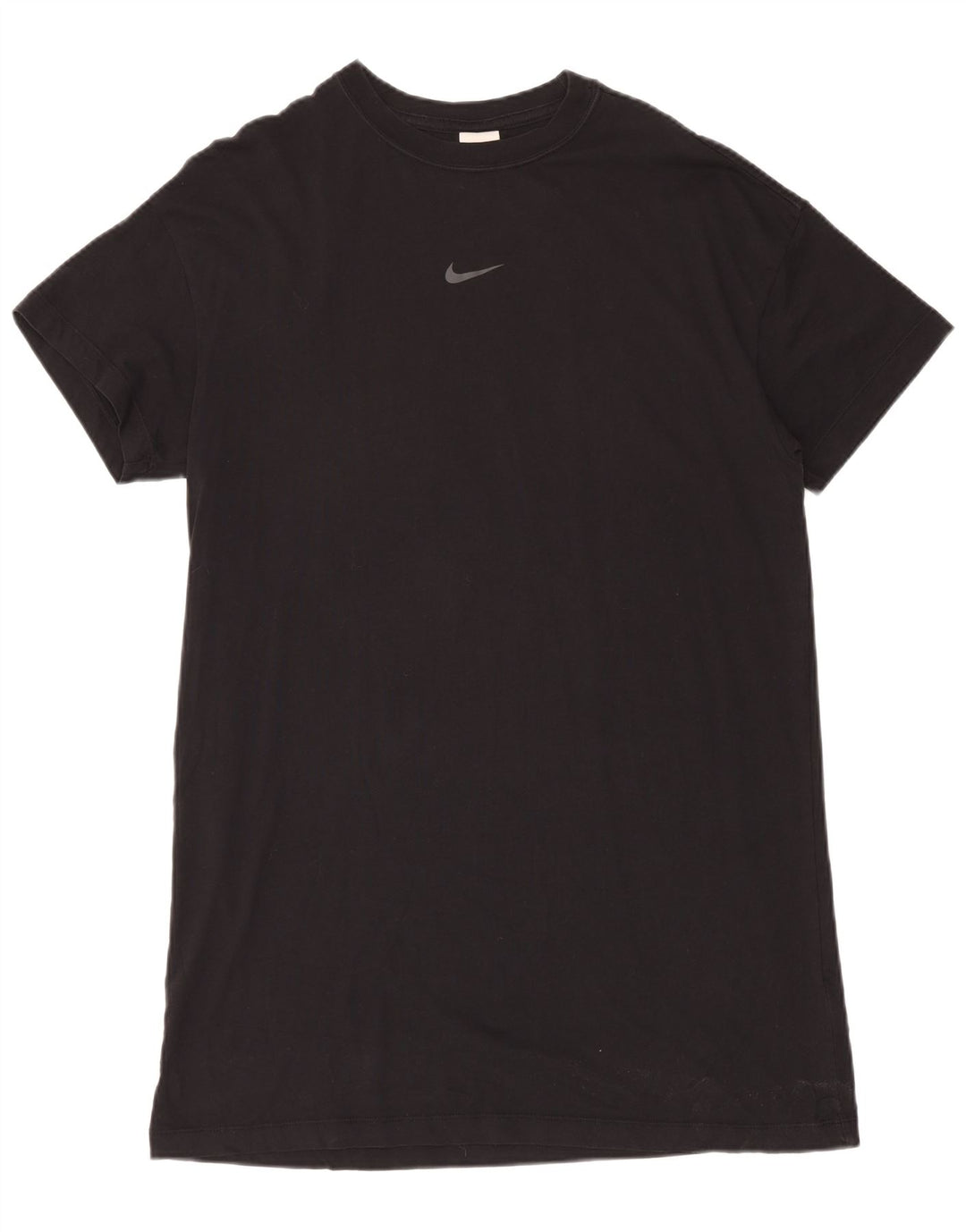 NIKE Vestido estilo camiseta holgado con gráfico para mujer UK 44 Algodón negro mediano