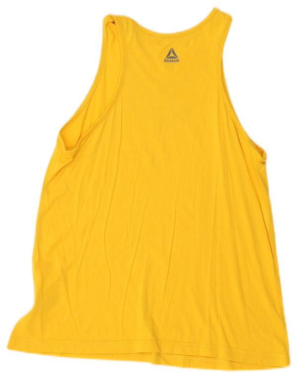 Reebok Les Mills Graphic Chaleco Top UK 8/10 Pequeño Amarillo