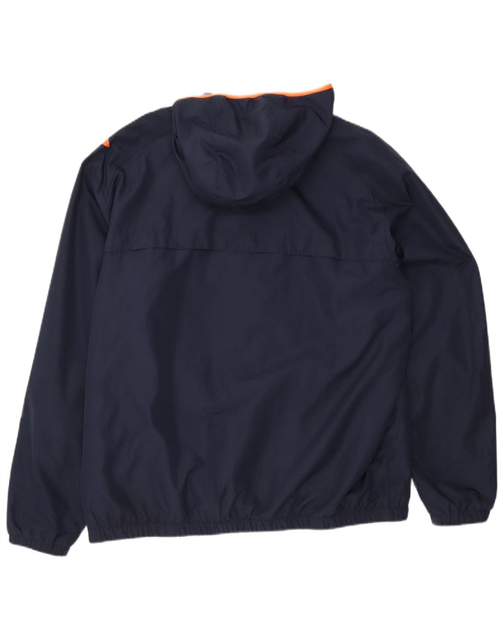 Chaqueta impermeable con capucha para hombre Umbro UK 44 2XL Poliéster color azul marino