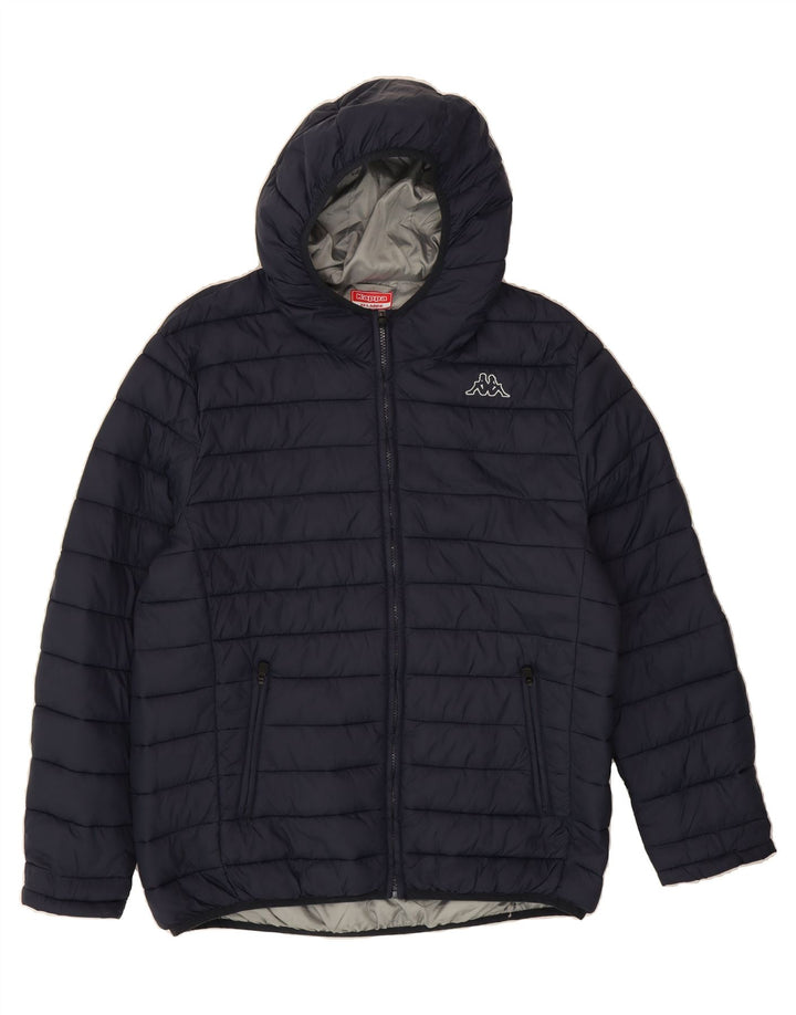 KAPPA Womens Hooded Padded Jacket UK 20 2XL Navy Blue Polyamide Vintage Kappa and Second-Hand Kappa from Messina Hembry 