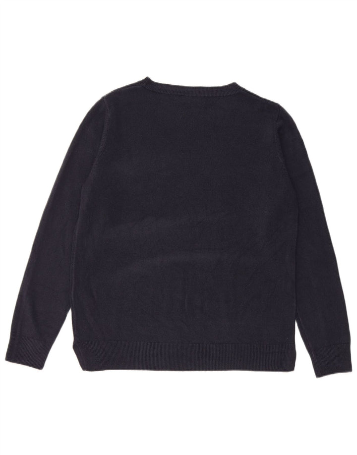 Marks & Spencer Jersey con cuello barco para mujer, talla 44, talla mediana, azul marino