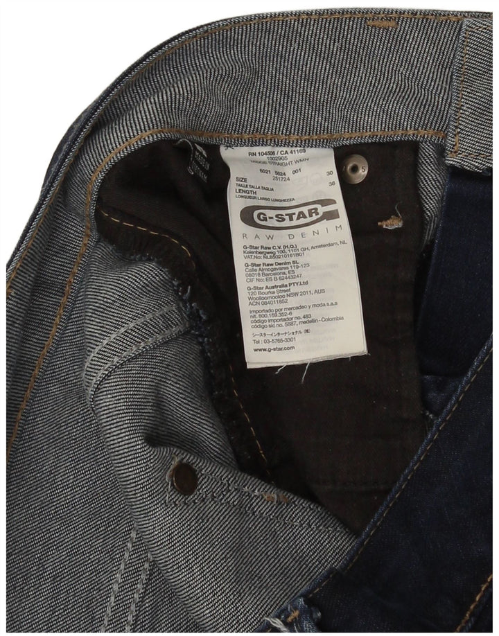 Vaqueros Rectos G-Star Mujer W30 L36 Algodón Azul Marino