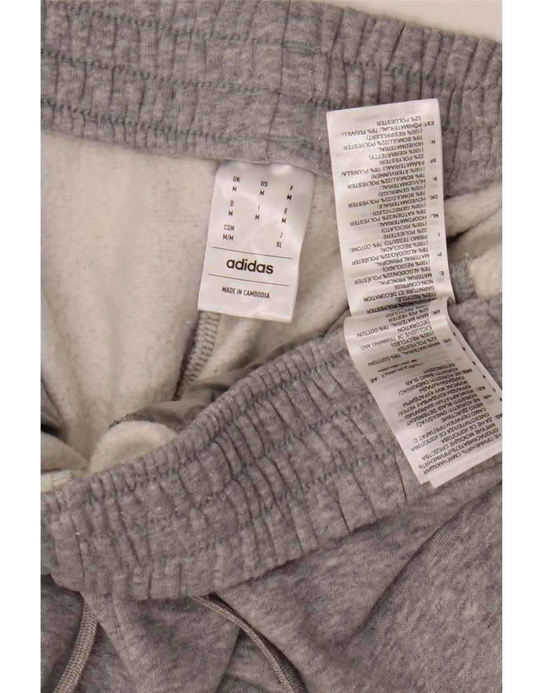 ADIDAS Pantalones de chándal para mujer Joggers UK 14 Algodón gris medio