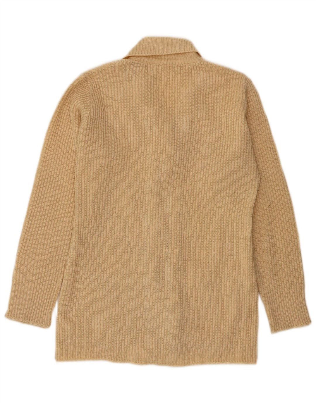 Vintage mujer Cardigan suéter Reino Unido 12 Medio Beige