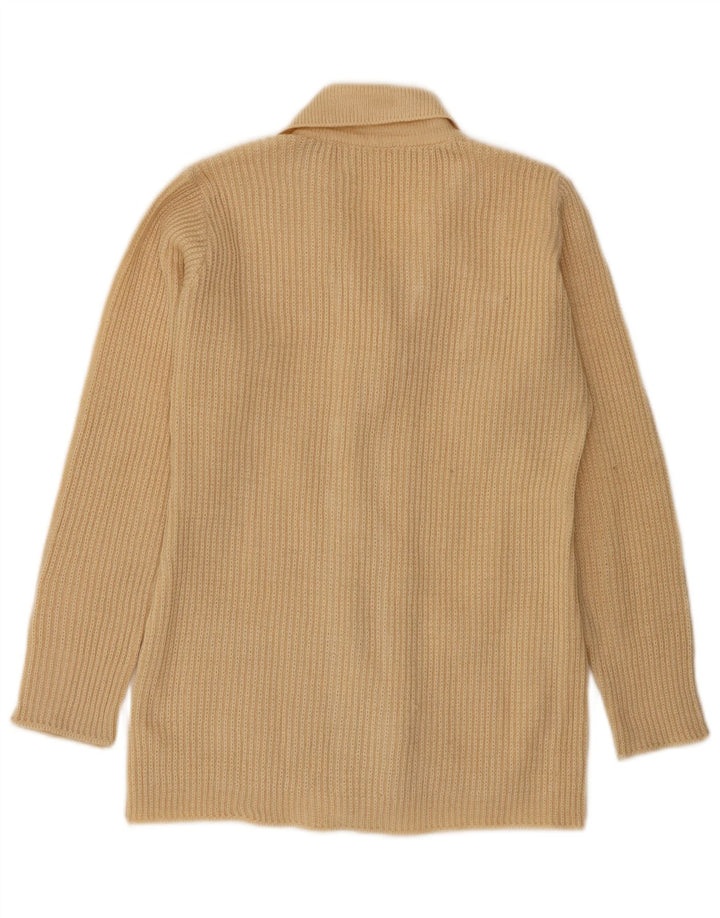 Vintage mujer Cardigan suéter Reino Unido 12 Medio Beige