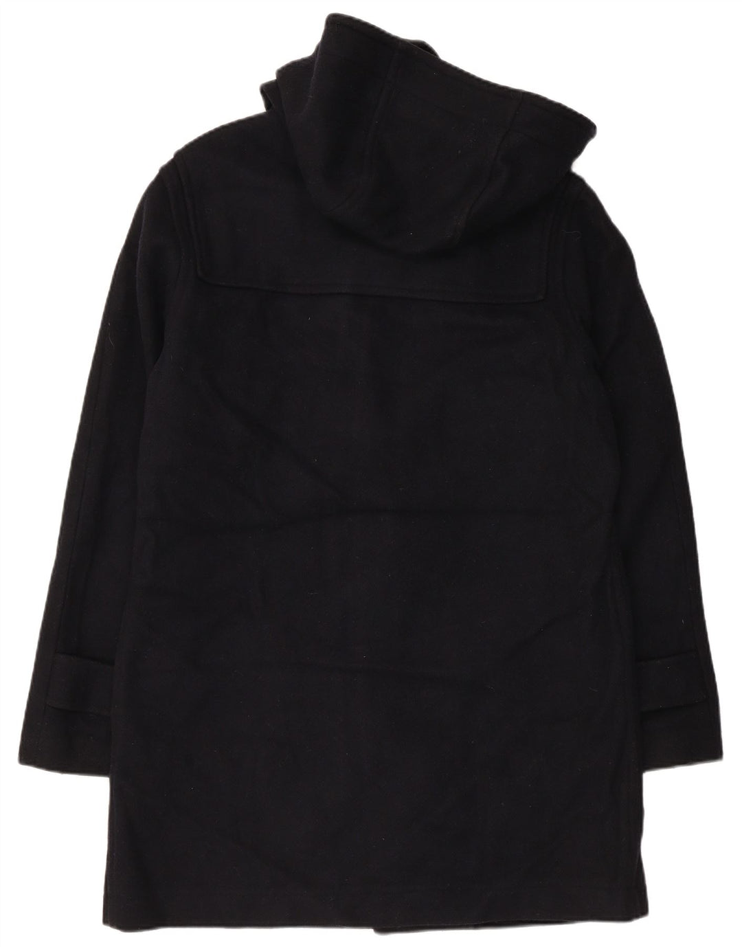 VINTAGE Abrigo de lona con capucha para mujer Reino Unido 18 XL Lana azul marino