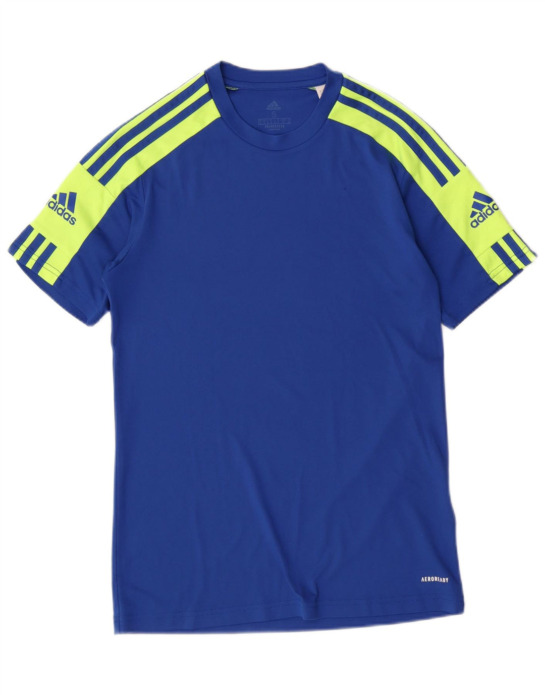 Adidas Hombre Aeroready Graphic Camiseta Top Pequeño Azul Colorblock Poliéster