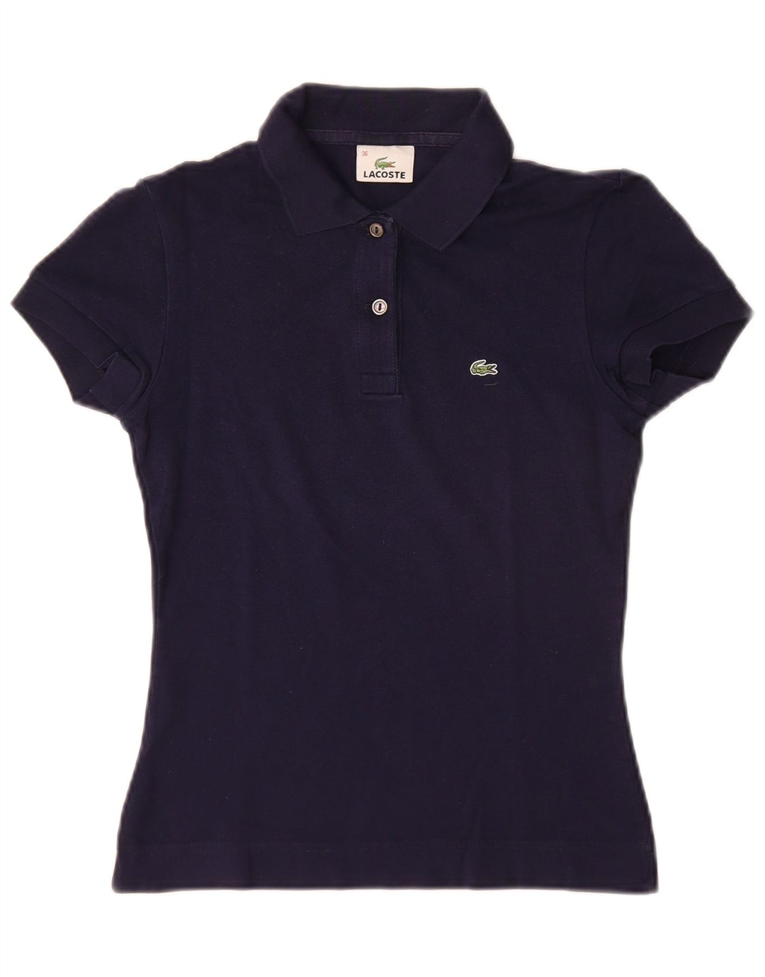 Polo Lacoste para mujer EU 36 Small Azul marino