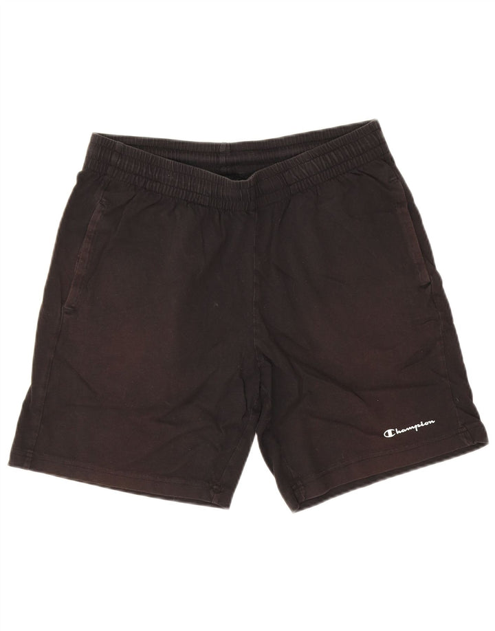 Champion Shorts deportivos para hombre Algodón negro mediano