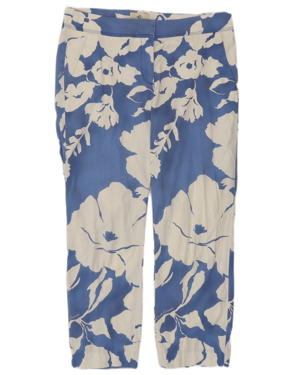 Cerruti 1881 Pantalones cortos para mujer IT 42 Medium W30 L24 Azul Floral