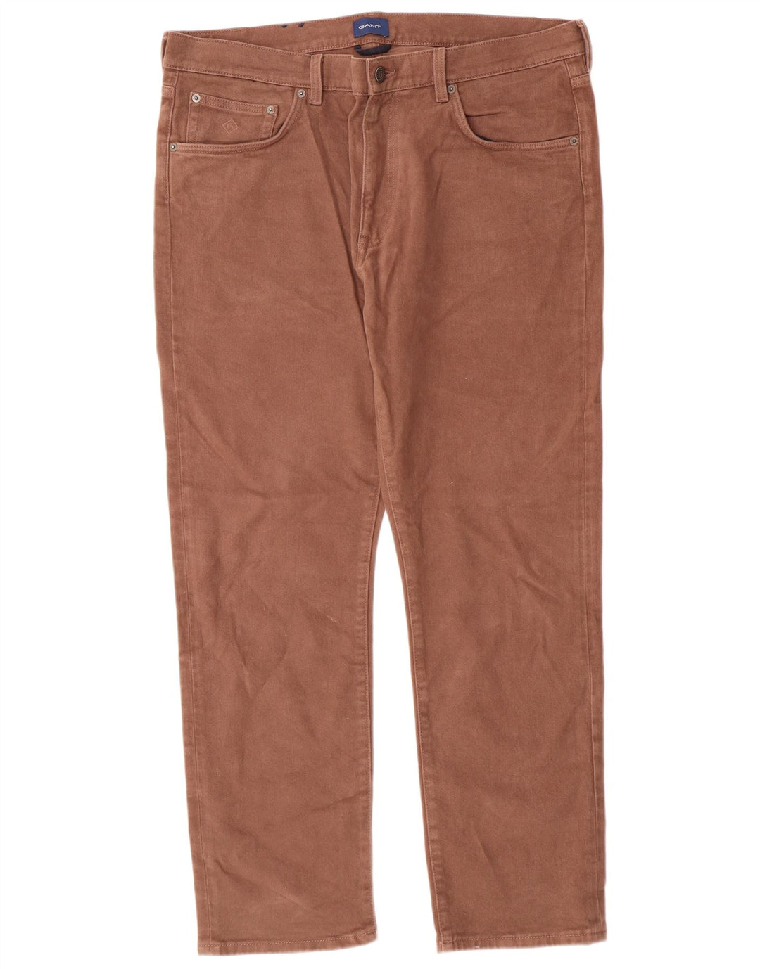 GANT Pantalones informales rectos para hombre W38 L30 Marrón Algodón