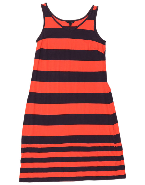 Tommy Hilfiger Vestido tipo camiseta sin mangas para mujer UK 40 Mediano Rayas rojas