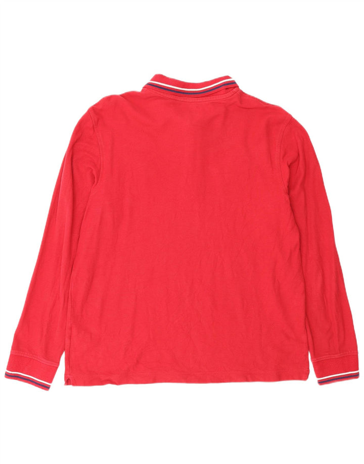 Lotto Polo De Manga Larga Para Hombre Algodón Rojo Medio