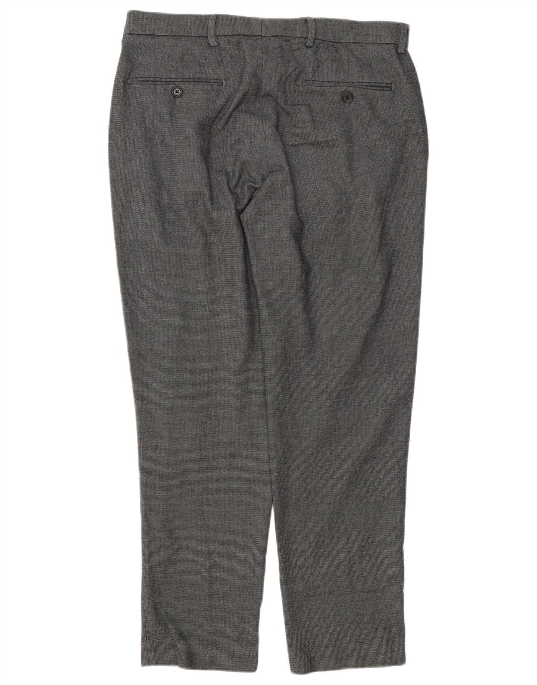 Marks & Spencer Pantalón de traje a medida para hombre W34 L28 Poliéster gris