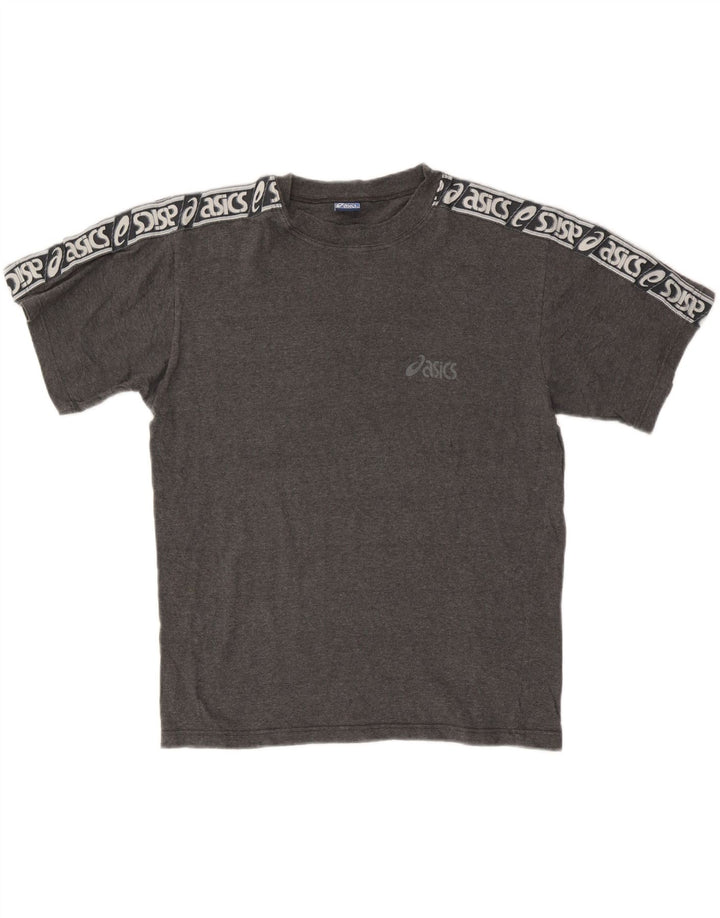 Asics - Camiseta para hombre, talla grande, algodón gris