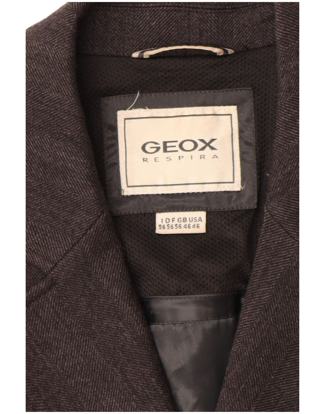 Abrigo GEOX para hombre UK 46 3XL Lana gris en espiga