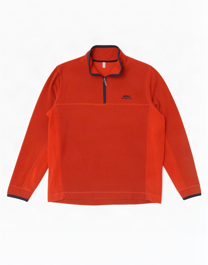Weird Fish Jersey de Forro Polar con Cremallera y Cuello para Hombre 2XL Granate Colorblock Poliéster