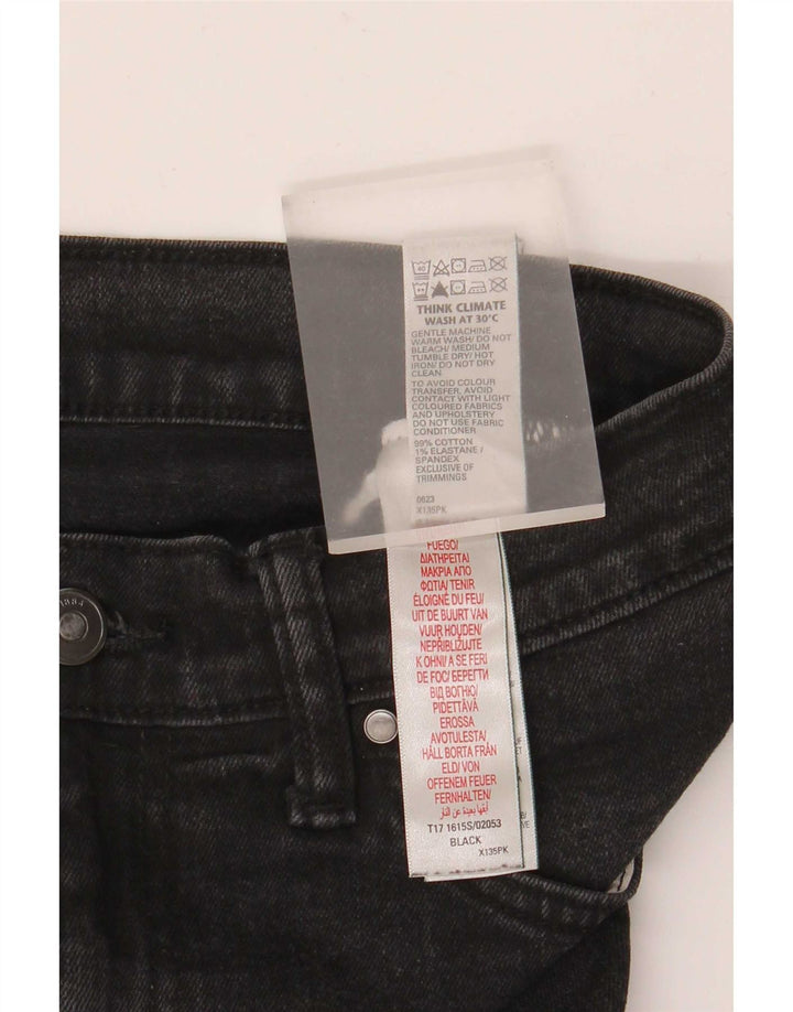 Marks & Spencer Vaqueros ajustados para hombre W34 L31 Algodón negro