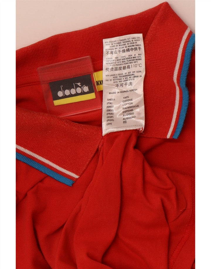 DIADORA Polo Hombre 2XL Algodón Rojo