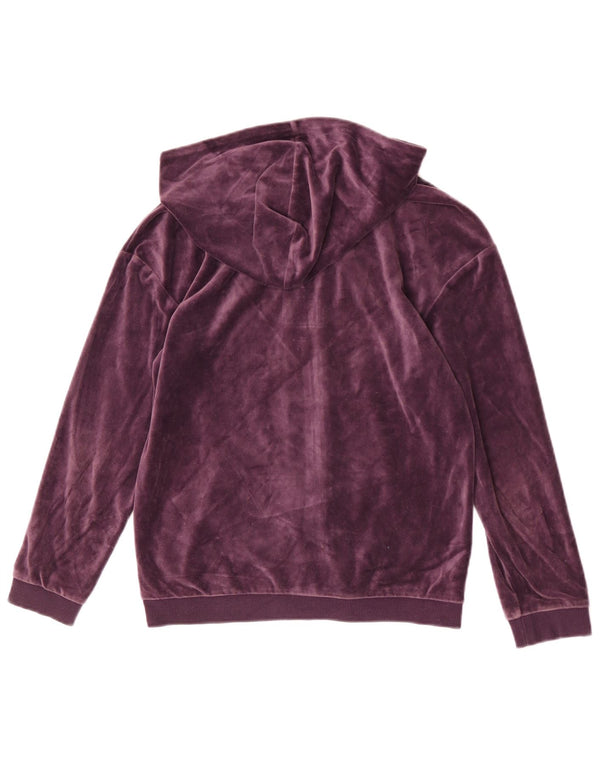 Puma Sudadera con capucha y cremallera de terciopelo para niña 13-14 años Algodón morado