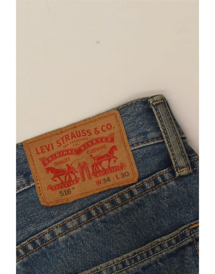 Levi's Hombre 516 Vaqueros Rectos W34 L30 Azul