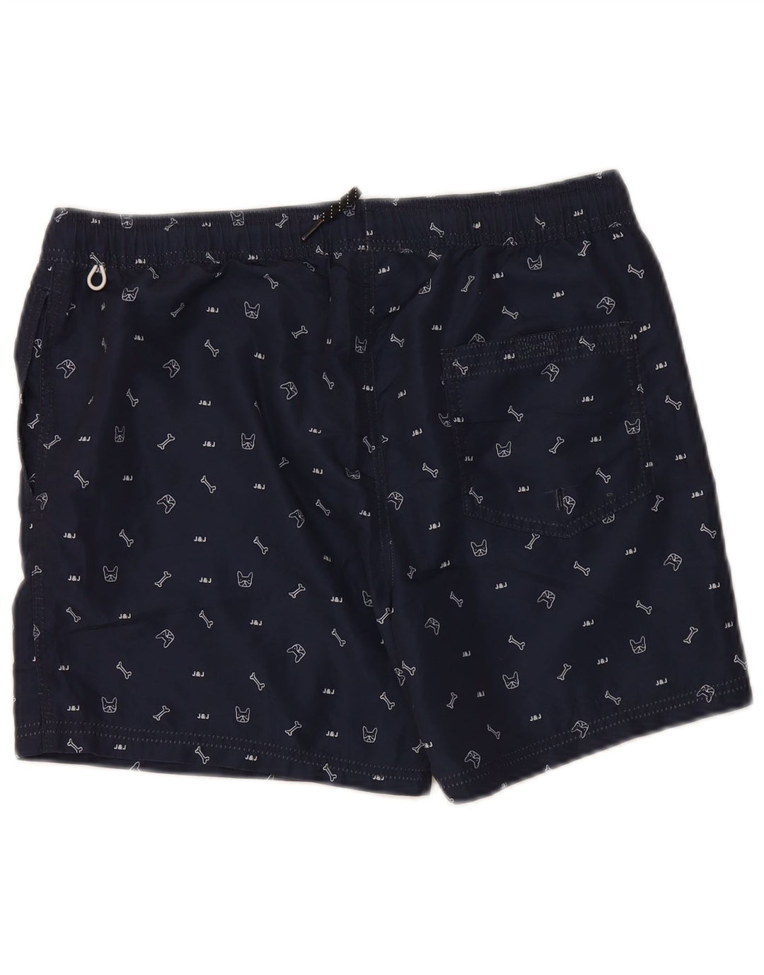 JACK & JONES Hombre Bañador con estampado gráfico Azul marino medio Poliéster