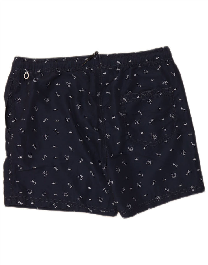 JACK & JONES Hombre Bañador con estampado gráfico Azul marino medio Poliéster