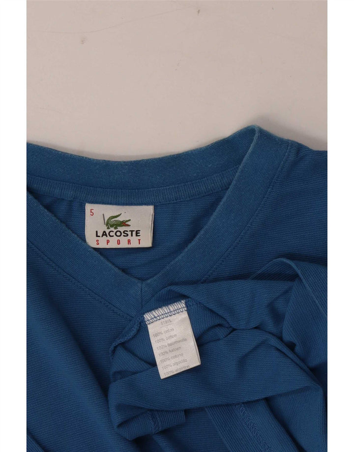 Camiseta Lacoste para hombre talla superior 5 algodón azul grande