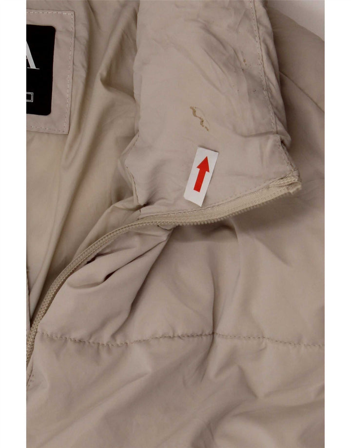 Zara Mens Chaqueta Acolchada UK 36 Small Gris Nylon