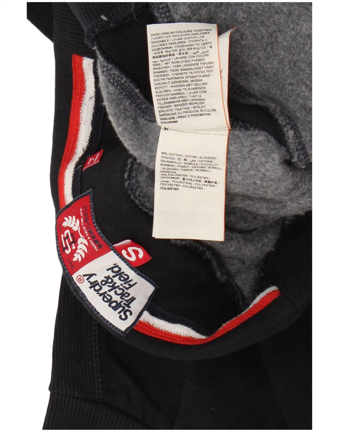 SUPERDRY Pantalones de chándal con estampado gráfico para mujer Joggers UK 10 Small Azul marino