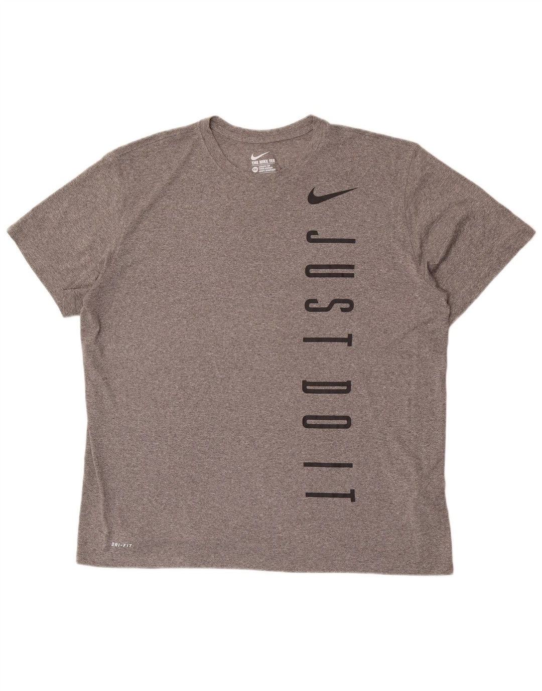 Nike - Camiseta gráfica Dri Fit para hombre, talla 2XL, poliéster gris