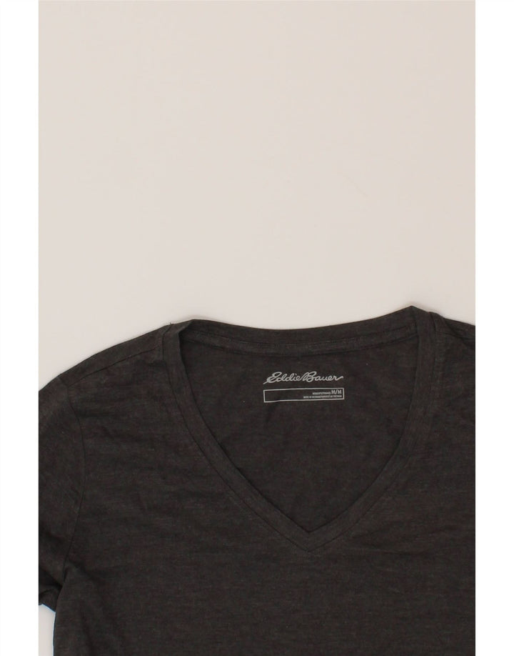 EDDIE BAUER Womens Top Long Sleeve UK 14 Medium Grey Cotton Vintage Eddie Bauer and Second-Hand Eddie Bauer from Messina Hembry 