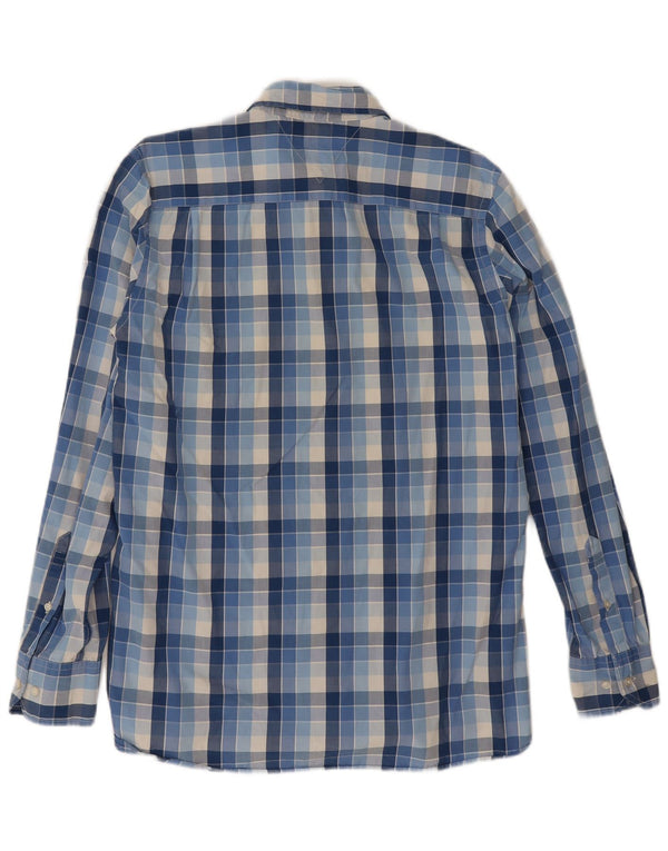 Tommy Hilfiger Camisa de ajuste personalizado para hombre talla 15 1/2 16 cuadros azules medianos