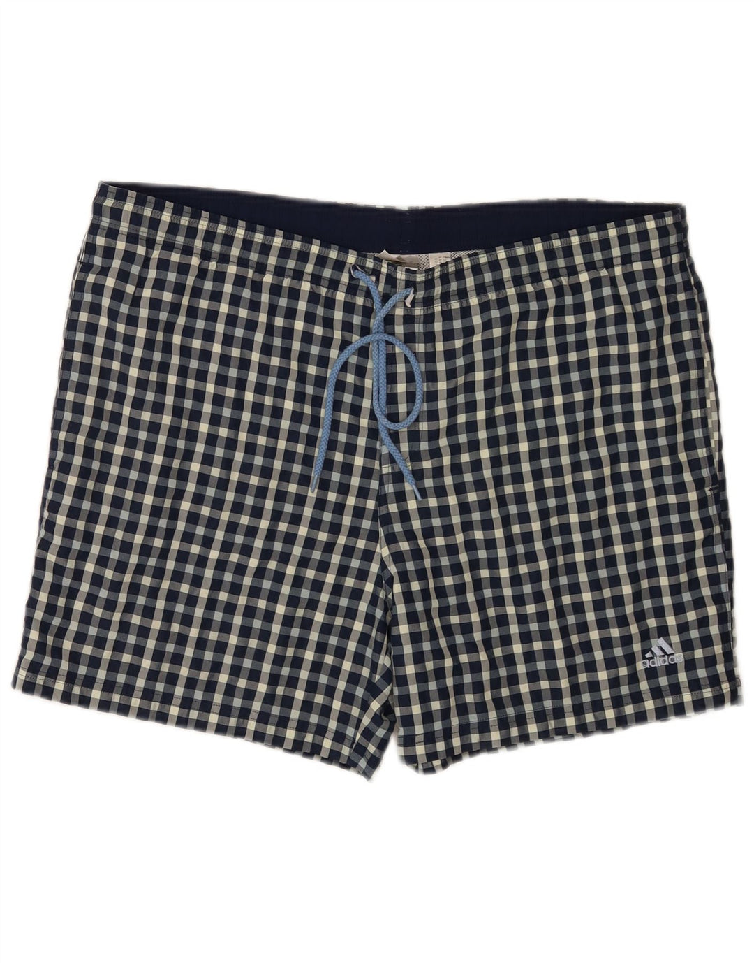 Adidas Hombre Regular Bañador Corto Grande Azul Cuadros Poliéster