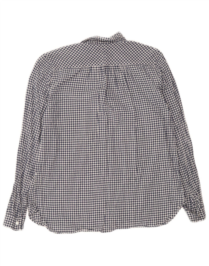 J. Crew Camisa tipo pulóver para mujer UK 44 Mediano Azul marino Algodón a cuadros