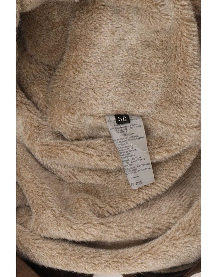 Corneliani Chaqueta utilitaria Sherpa para hombre IT 56 3XL Algodón marrón