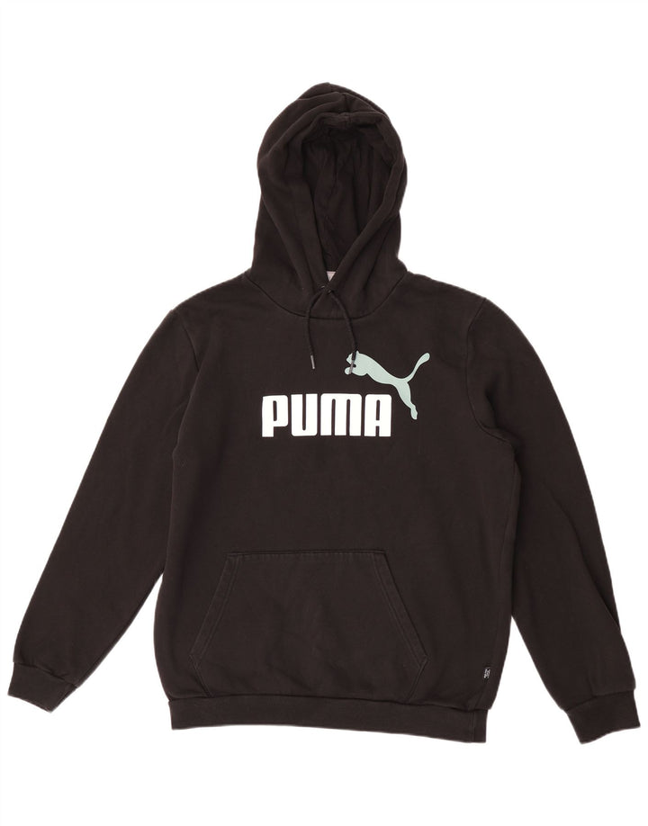 Puma Hombre Sudadera Con Capucha Gráfica Jersey De Algodón Negro Mediano