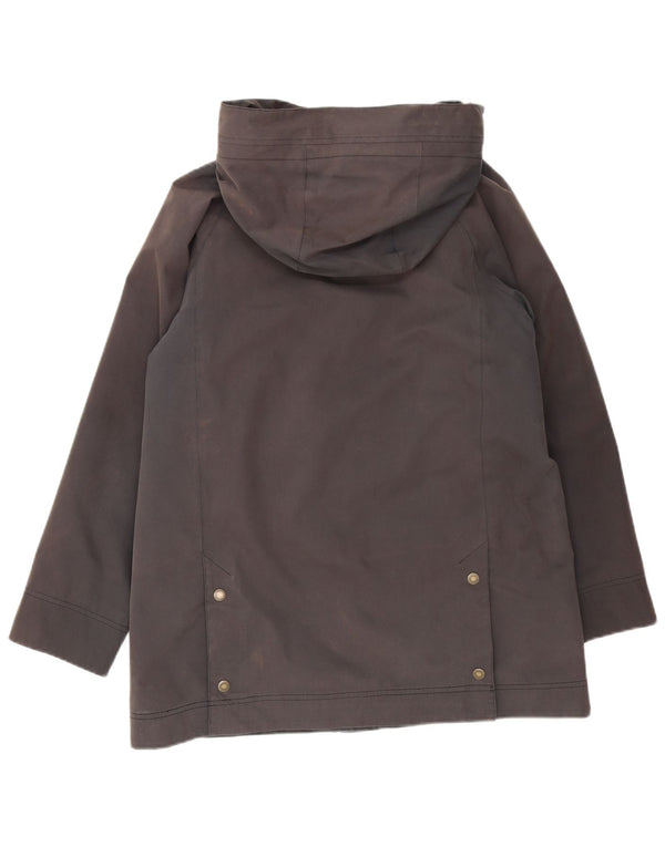 Barbour Parka extragrande con capucha para mujer UK 10 Small Grey Cotton