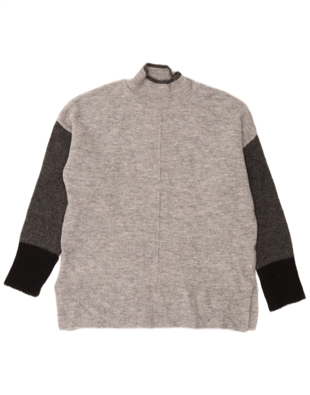 Marks & Spencer Jersey con cuello alto para mujer, talla 44, color gris medio