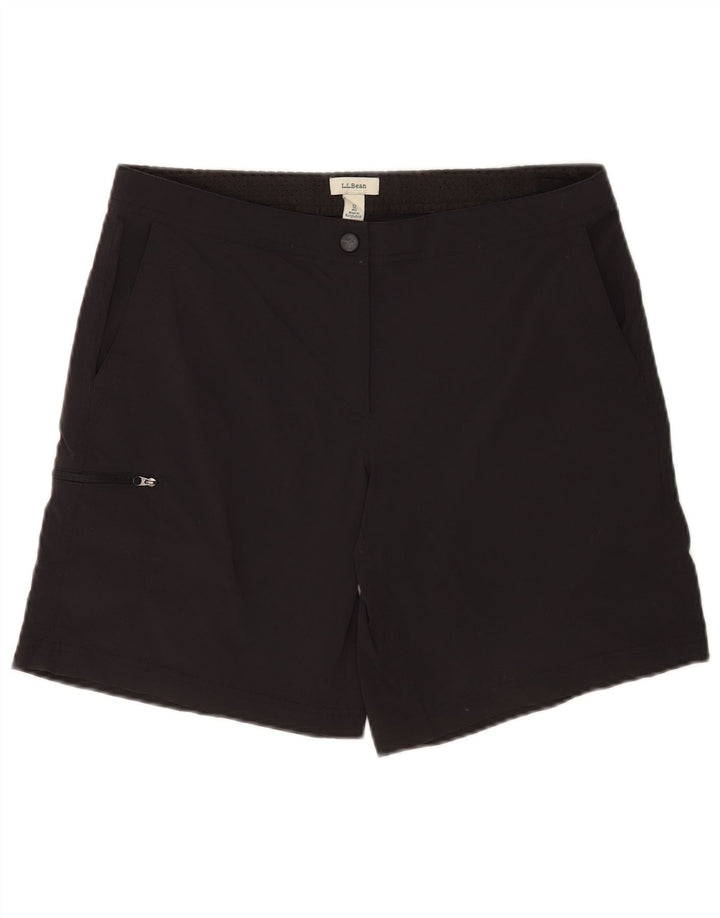 L.L.Bean Pantalones cortos cargo para mujer US 12 grande W34 nailon negro