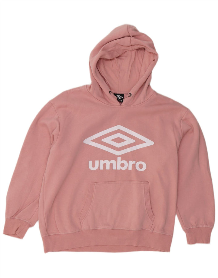 Umbro Hombre Sudadera Con Capucha Gráfica Jersey De Algodón Rosa Medio