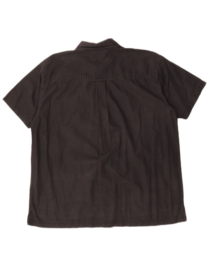 Lee - Camisa de manga corta para hombre, talla grande, algodón negro